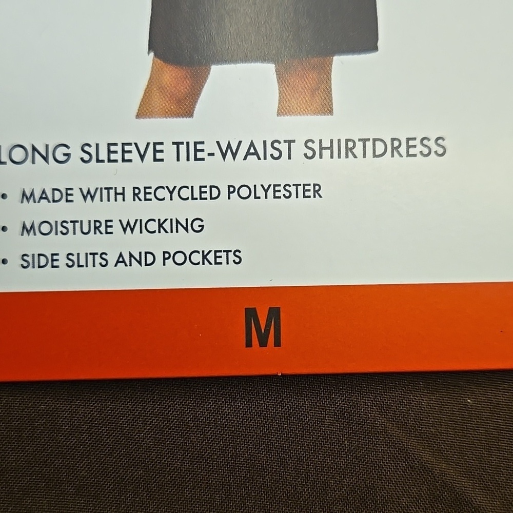 Modern Ambition Long Sleeve Tie-waist Shirtdess Size M - Picture 3 of 6
